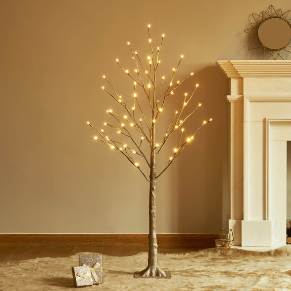 Pre Lit Tree with Champagne Glittered 4FT Wholesale Custom