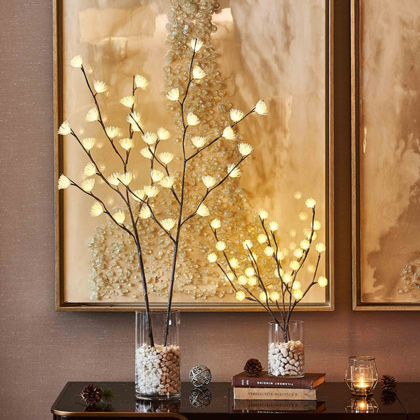 Lighted Branches with Icy Flowers Wholesale Custom