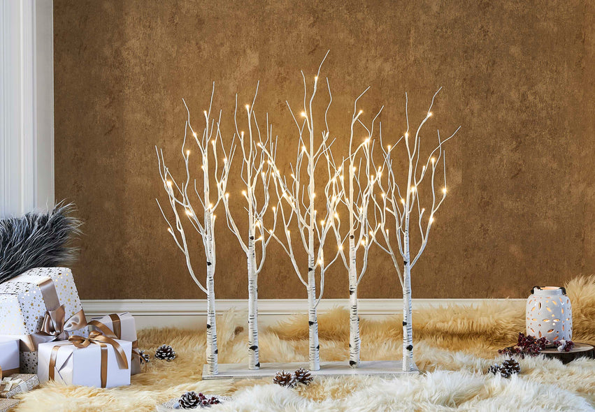 Pre Lit Birch Grove Plug In Wholesale Custom