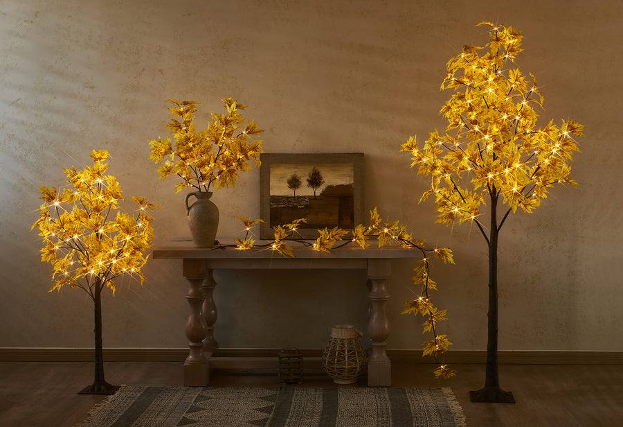 Fall Tree with Lights 4FT for Indoor Outdoor Home Thanksgiving Decor