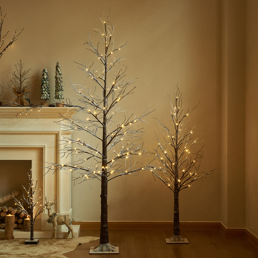 Prelit Twig Tree Snow Flocked 4FT 48L for Christmas Decor