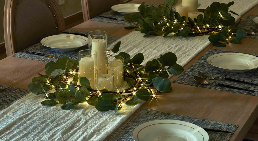 LED Artificial Eucalyptus Garland Lights 6FT for Christmas Decoration Wholesale Custom