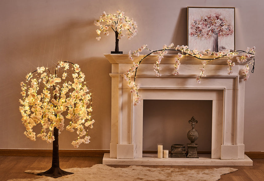 Pre Lit Cherry Blossom Tree White 4FT Wholesale Custom