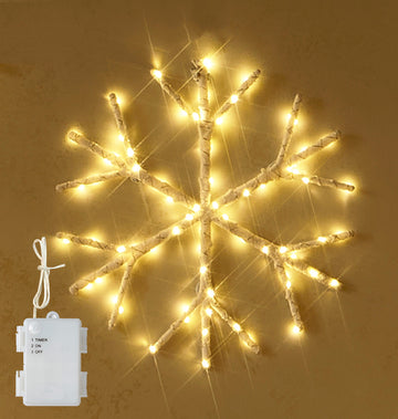 Lighted Snowflake Battery Operated for Christmas Window Decor