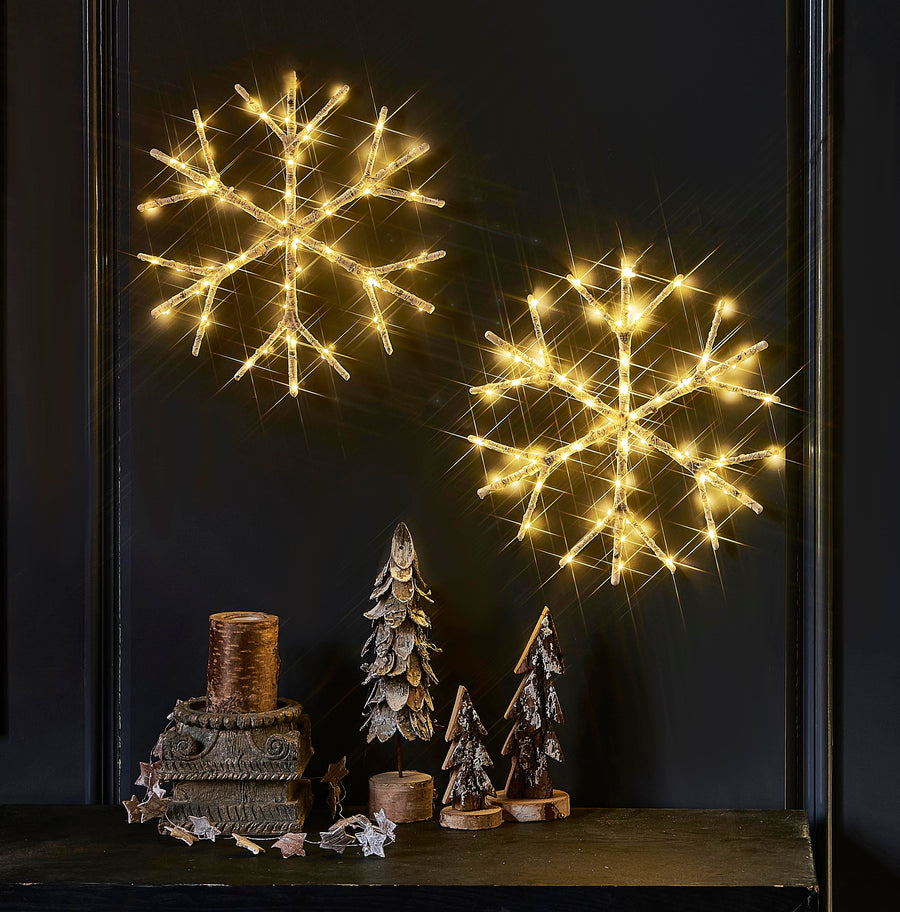 White Snowflake Lights for Christmas Decor