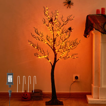 Pre Lit Halloween Tree 4FT 150 Orange Lights