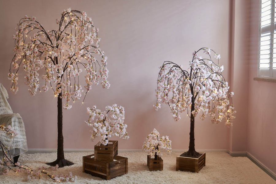 Prelit Cherry Blossom Tree with Fairy Lights Plug in 4FT