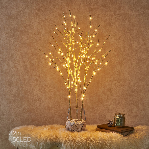 Golden Branches with Lights Battery Operated Wholesale Custom