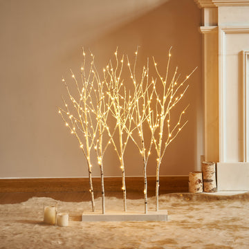 Pre Lit Birch Tree Grove with Fairy Lights Wholesale Custom