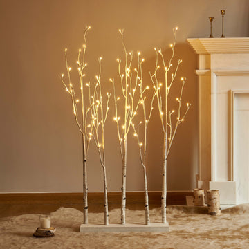 LED White Birch Tree Grove Lights Wholesale Custom