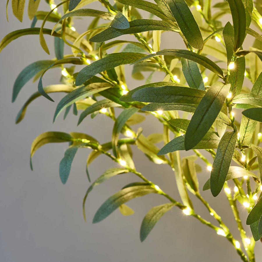 Hairui Lighted Olive Tree 4FT 160 Warm White LEDs Artificial Greenery with Lights - HAIRUI