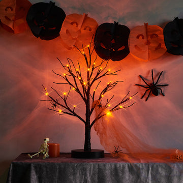 Halloween Tree Lights Battery Operated or USB Plug In with Timer